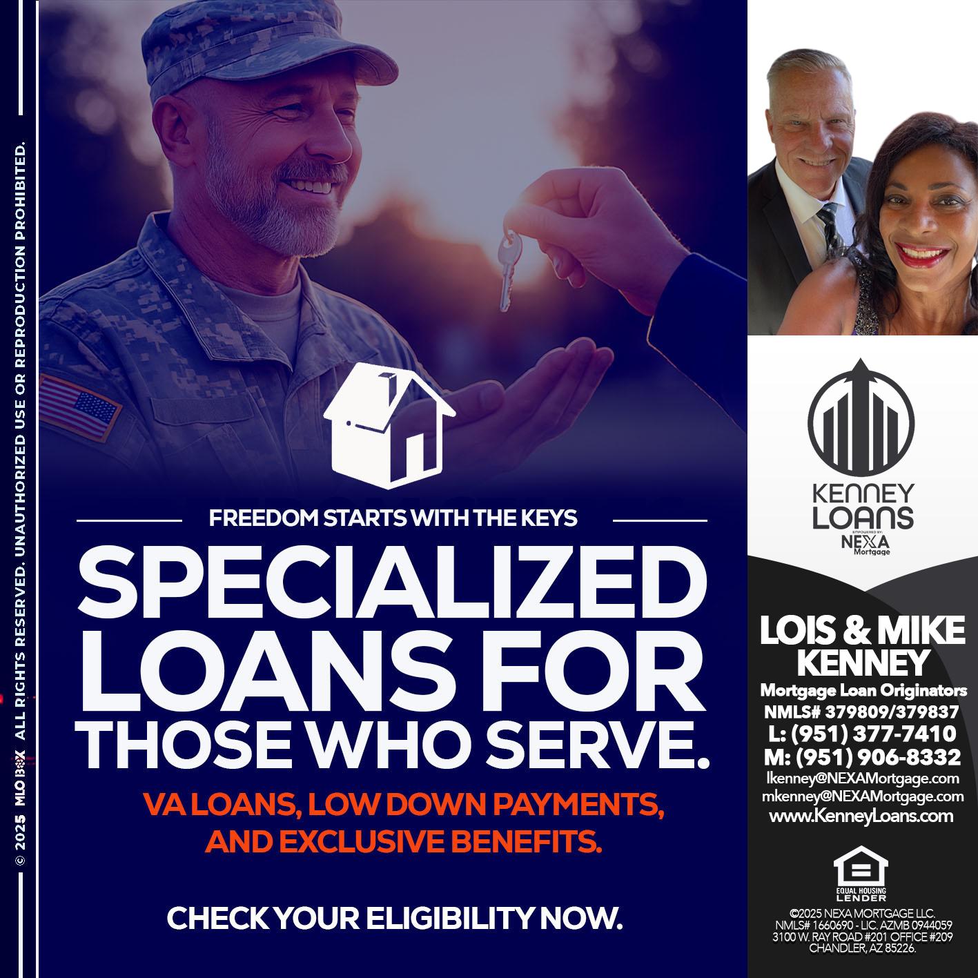 SPECIALIZED LOANS - Lois Kenney -Mortgage Loan Officer